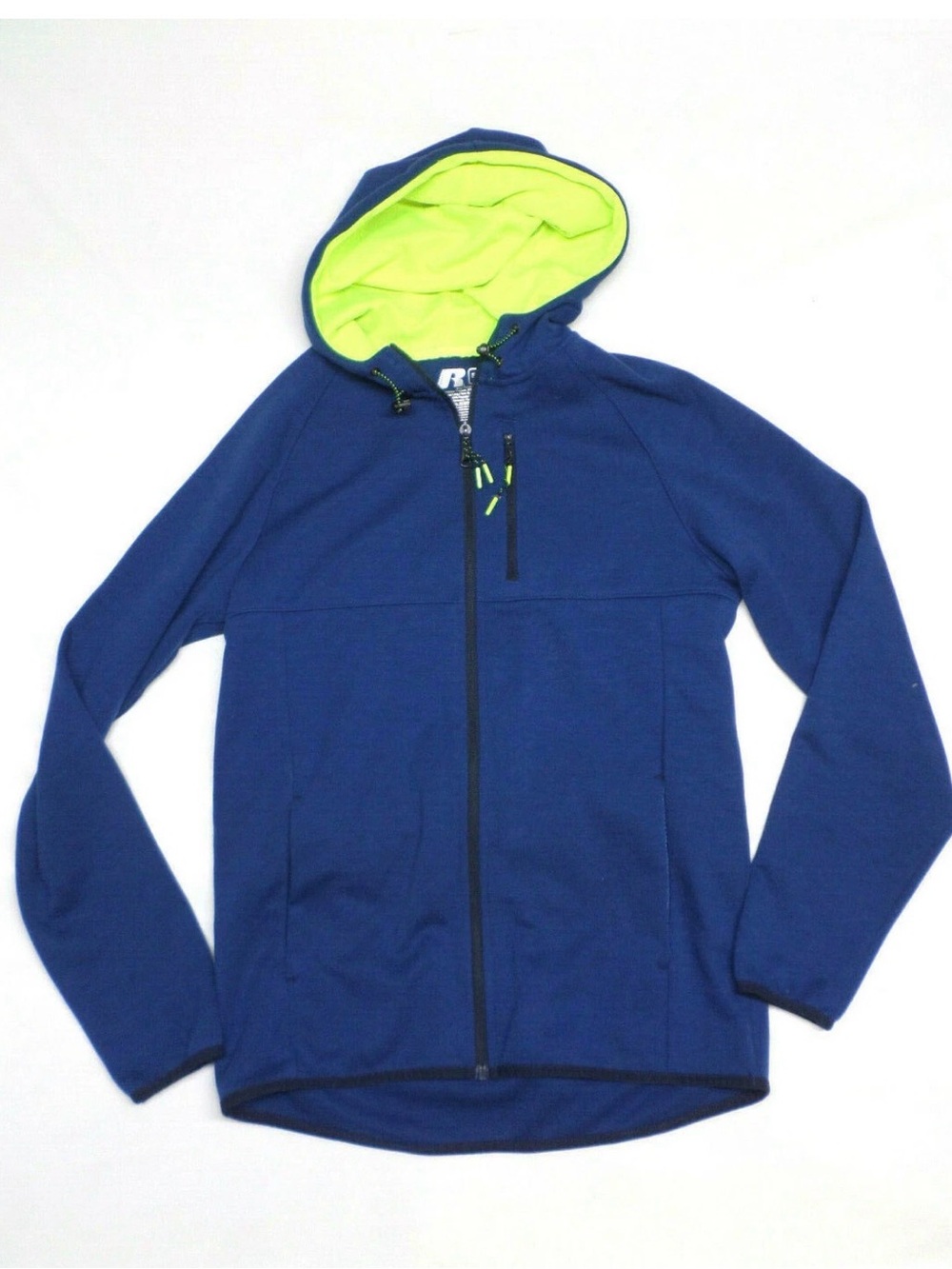 Russell Blue Green Men's Full Zip Hooded Sweatshirt Size Medium (38-40)